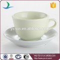 Helle beige Farbe Keramik Teetasse Saucer Verpackung Fabrik Preis